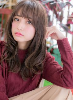 Cover Hair, Hair Style Korea, Woman Hair, Slim Girl, Cute Haircuts, Hair Photo, Girls Eyes