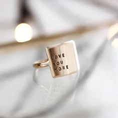 Because everyone needs a little reminder. Our Wide Ring makes a statement but is still delicate. Olivia Rodrigo Letters, Jewelry Guide, Rings Birthstone, 2024 Jewelry, Hand Stamped Ring, Christmas List Ideas, Stamped Rings, Hand Stamped Necklace, Necklaces And Rings