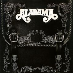 a black and white photo with the word alabama on it's front pocket, in an ornate frame