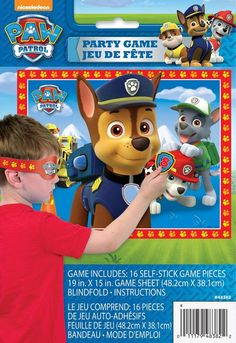 the paw patrol party game is in its package