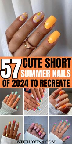 Summer is finally here and I can bet you're looking for the cutest summer short nails of 2024 to take your short nail design to the next level. If so, you'll love these cute summer short nail designs as we've got you everything from cute summer short nails, summer short nail ideas, summer short nail inspo, summer short nail colors, and so much more to enjoy this summer. Short Nails Summer, Short Summer Nails, Nail Polish Colors Summer, Summer Nail Colors, Summer Nail Polish, Summer Nails Beach, Cute Short Nails, Nagellack Trends