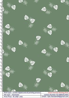 a green background with white butterflies on it