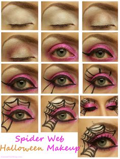 Spider Woman Halloween Costume, Spider Woman Halloween, Nem Halloween Makeup, Spider Web Makeup, Web Makeup, Maquillage Halloween Simple, Halloween Makeup Witch, Make Up Diy, Makeup For Halloween