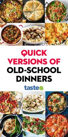 the cover of quick versions of old - school dinners