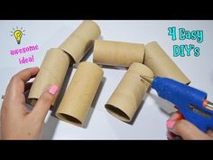 4 Ways To ReUse/Recycle Empty Tissue Roll| Best Out of Waste - YouTube Tissue Roll Crafts, Tissue Paper Roll, Toilet Paper Rolls, Toilet Paper Roll Crafts, Ways To Recycle, Paper Roll Crafts, Best Out Of Waste, Paper Towel Roll Crafts