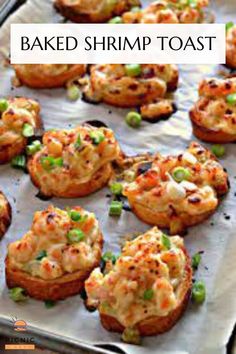 some food that is sitting on a baking sheet in a pan and ready to be eaten