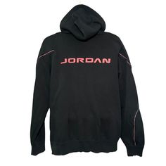 Elevate your streetwear game with this Nike Jordan Hologram Full Zip Hooded Athletic Jacket. The oversized large hoodie features a classic and sporty design that makes it perfect for any occasion. The black graphic print is adorned with a Michael Jordan logo and a full zip closure for a stylish and comfortable fit. The long sleeve hoodie is made with high-quality materials that ensure durability and comfort. It is perfect for gym and training, walking, weightlifting, cross-training, and basketball activities. This Nike Jordan hoodie is a must-have for any fan of the brand and is a great addition to any activewear collection. In great shape as shown. Heavyweight Soft Sweatshirt Material. PTP 24” Length 29” Jordan Logo, Nike Jordan, Long Sleeve Hoodie, Comfort Fit, Active Wear, Athletic Jacket, Mens Accessories, Street Wear, Sweatshirts Hoodie