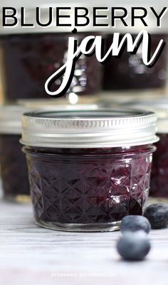 jar of blueberry jam. Preserves Recipes, Blueberry Preserves, Can Jam, Canning Jams