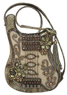 Mary Frances Bags, Mary Frances Handbags, Guitar Bag, Mary Frances, Pretty Bags, Beaded Purses, Designer Shoulder Bags, Cute Bags, Fun Bags