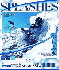 a magazine cover with an image of a woman in the water and words on it