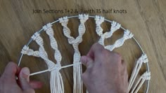 a video demonstrating how to crochet an intricate piece of yarn with the help of two hands