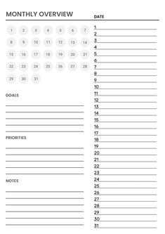 the printable daily planner is shown in black and white