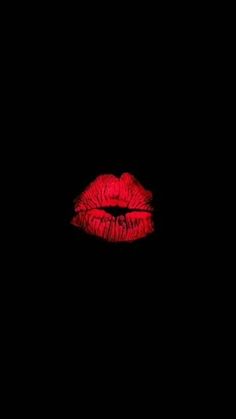 a red lip in the dark