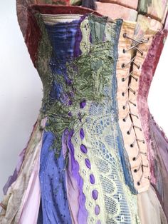 Rainbow Steampunk, Upcycled Dresses, Steampunk Concept, Upcycle Dress, Upcycle Diy, Clothing Upcycle, Upcycled Dress, Fairy Clothes