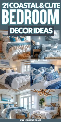 coastal bedroom Coastal Bedroom Decor, Coastal Bedroom Ideas, Bedroom Wall Colors, Coastal Vibes, Coastal Bedrooms, Coastal Bedroom, Bedroom Color Schemes, Bedroom Paint Colors