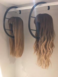 Wig Organizer, Hanging Wigs On Wall, Natural Hair Bangs, Alopecia Wig, Celebrity Wigs, Affordable Wigs, Wig Store, Real Hair Wigs, Wig Stand