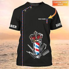 Barber Shop T Shirt Barber Personalized 3d Shirt Barber Clothing Barber Uniform, Barber Shirts, Barber Clothing, Barber Logo, Barber Apron, Chef Clothes, Beautiful Logos Design, Online Logo Design, Color Aqua