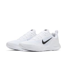 Nike Wearallday White/Black CJ1682-101 White Athletic Sneakers, Nike Original, White Shoes Men, White Running Shoes, Baskets Nike, Cute Nike Shoes, Casual Running Shoes, Cute Nikes, Sports Football