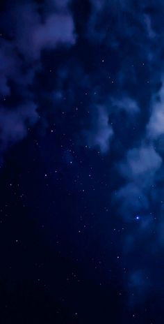 the night sky is full of stars and clouds