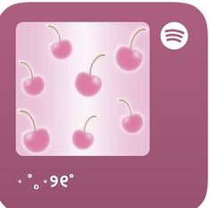 an image of cherries on a pink background with the number 999 in front of it