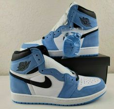 This listing is for a BRAND NEW 100% AUTHENTIC pair of Nike Air Jordan 1 Retro High OG University Blue 555088-134 - Size 10.  Comes with FREE SHIPPING AND SHIPS FAST! Nike Air Jordan 1 Retro, Dress Suits For Men, Jordan 1s, Air Jordan 1 Retro High Og, Air Jordan 1 Retro High, Nike Air Jordan 1, University Blue, Air Jordan 1 Retro, Jordan 1 Retro High