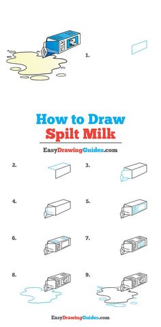 how to draw split milk for kids with instructions on how to make it and how to use