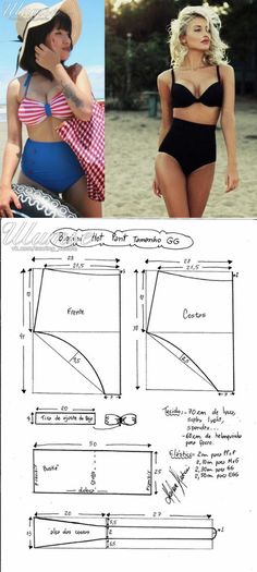 Swimwear Pattern, Diy Vetement, Swimsuit Pattern, Couture Vintage, Ok Ru