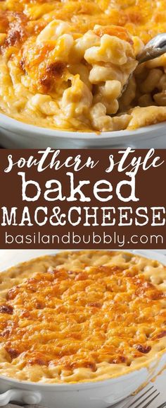 this southern style baked macaroni and cheese casserole is an easy dinner recipe