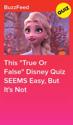 the frozen princess is featured in this disney movie poster with text that reads, this true or false