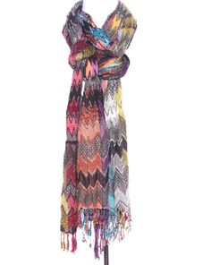 RISING TIDE  Long wrap  SCARF  artsy  12 "x  80"  Zig Zag  MULTI  COLOR OMB7   | eBay Rising Tide, Wrap Scarf, Zig Zag, Plaid Scarf, Scarf Wrap, Multi Color