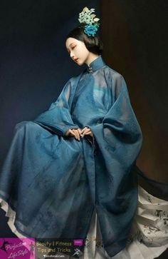 Photos d'Inspiration Picturale EurAsiatique II Blue Hanfu, Fashion Costume, Mode Inspo, Historical Fashion, Asian Fashion