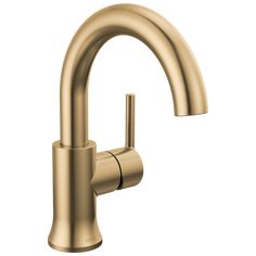 the brass faucet is shown in this image, it has an angled spout and