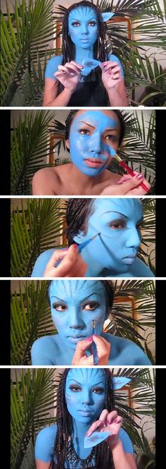 Carnaval Make-up, Avatar Makeup, Avatar Halloween, Fantasy Make-up, Diy Costumes Women, Great Halloween Costumes, Diy Halloween Costumes For Women, Diy Halloween Costumes Easy