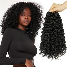 PRICES MAY VARY. The Curly Crochet Hair Is Made Of Premium Synthetic Heat Resistant Fiber, It Has Very Close Texture With Human Hair, It'S Very Soft, No Itching No Odor. The Gogo Curl Crochet Hair Style Looks Similar With Water Wave Human Hair, It Has Less Tangling And Matting, Can Last Longer Time. The Crochet Hair Is Mainly For Black Women, You Can Use It For Many Styles, Crochet Style, Braids With Curly Ends Or Boho Style Braids And More. Each Pack Comes With 8 Packs Curly Crochet Hair And 1 Best Crochet Hair Hair So Fly, Adding Extensions To Curly Hair, Lulutress Water Wave Crochet Hair, Best Curly Crotchet Hair, Human Crotchet Hair, Types Of Curly Hair Curl Pattern, Crochet Long Curly Hair, Crochet Hair Water Wave, Wavy Beach Curls