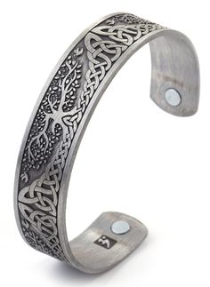 PRICES MAY VARY. Design: The design is original from the Nodic myth include celtic knot. Yggdrasill, also called world tree of life, as the symbol of new begin, growth and success! Metals Type: alloy; Weight: about 0.05lb Size: 0.51 inch in width;2.44inch in diameter Service: LIKGREAT offers excellent pre-sale and after-sale service, we will be always here if you have any question anytime. Gift: This celtic viking bracelet will be a good gift for women, men, friends, couple, young people . Best Viking Arm Rings, Elements Art, Mens Bangles, Health Bracelet, Planet Necklace, Tree Of Life Bracelet, Bracelet Viking, Celtic Tree Of Life, Viking Bracelet