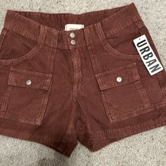 Urban Outfitters Shorts Fall Color Double Snaps Double Front Pocket Urban Outfitters Shorts, Fall Color, Brown Orange, Cargo Shorts, Fall Colors, Front Pocket, Urban Outfitters, Size 6, Womens Shorts