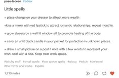 Witchy Spells, Random Tips