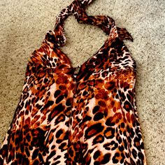 Never Worn, Ties Behind Neck, Down To Ankles Mcbling Fashion, Shein Dress, 2000s Fashion Outfits, Leopard Print Dress, 2000s Fashion, Mom Outfits, Dream Clothes, Fashion Sense, Diy Fashion