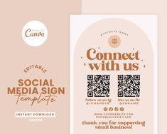 a social media flyer with qr code