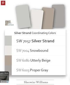 the silver strand coordinating colors are available in several different styles and colors, including white, gray