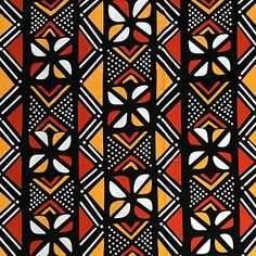 Satin Silk Mudcloth print fabric - Afrilege African Abstract Art, African Shirt, Africa Art Design, Chintz Fabric, Dresses African, African Pattern Design, African Art Paintings, Textile Prints Design, African Textiles