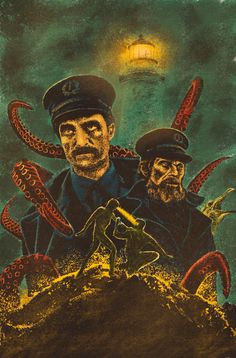 an image of two men in uniform standing next to each other with tentacles on them