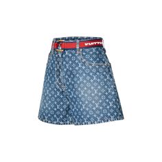 LOUIS VUITTON® - Lv X Ac Monogram Shorts - Blue Ac Monogram, Culottes Outfit, Cut Shorts, Louis Vuitton Gifts, America's Cup, Stole Scarf, Timberlands Shoes, Leather Denim, Lv Monogram