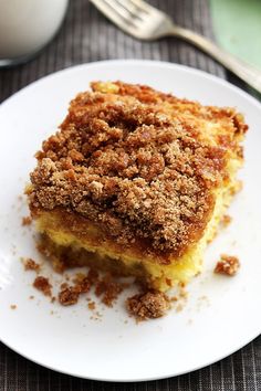 a piece of cake sitting on top of a white plate