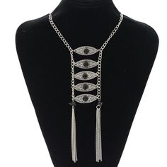 Antique Silver Tone Bohemian Style Chain Tassel Necklace With Black Bead Accents. The Pendants Are Approximately 2" Wide By 1" Tall. The Chain Is Approximately 18" Long. New In Package, No Tag. Wholesale Necklaces, Necklace Antique, Bohemian Necklace, Choker Collar, Collar Necklace, Black Beads, Vintage Necklace, Long Necklace, Boho Style