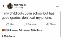 the tweet has been posted to someone about their school's phone numbers