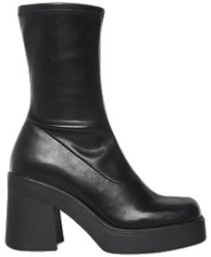 Trendy High-cut Winter Platform Boots, Trendy High Cut Boots For Fall, Spring Knee-high Chunky Platform Boots, Spring Chunky Platform Knee-high Boots, Trendy Black High Cut Platform Boots, Trendy Knee-high Chunky Platform Boots, Modern Platform Boots For Fall Streetwear, Retro Platform Boots For Streetwear, Black High-cut Platform Boots For Fall