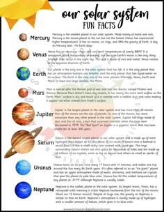 solar system fun fact about the planets