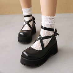 Gender: For WomenStyle: Fashion,KoreanOccasion: Casual,Party/Club,Office/CareerHeel Height: 6.5cmPlatform Height: 3.5cmSeason: Spring,Summer,Fall/Autumn,WinterPackage Contents: 1 x Shoes (Pair)Please see our size guide as below, you can choose the size according to your foot length and width. If your foot is a little wide and thick, we suggest you choose 1 size larger.Size Guide:28 = foot length 18.5-19cm (Foot width=6.5-7cm)29 = foot length 19-19.5cm (Foot width=7cm)30 = foot length 19.5-20cm ( Shoes Platform Heels, Club Office, Womens Mary Janes, Brown Loafers, Ankle Strap Wedges, Japanese School, Shoes Platform, Strap Wedge, Pink Pumps