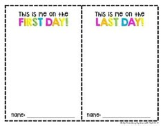 this is the first day of school and it's free printable for kids